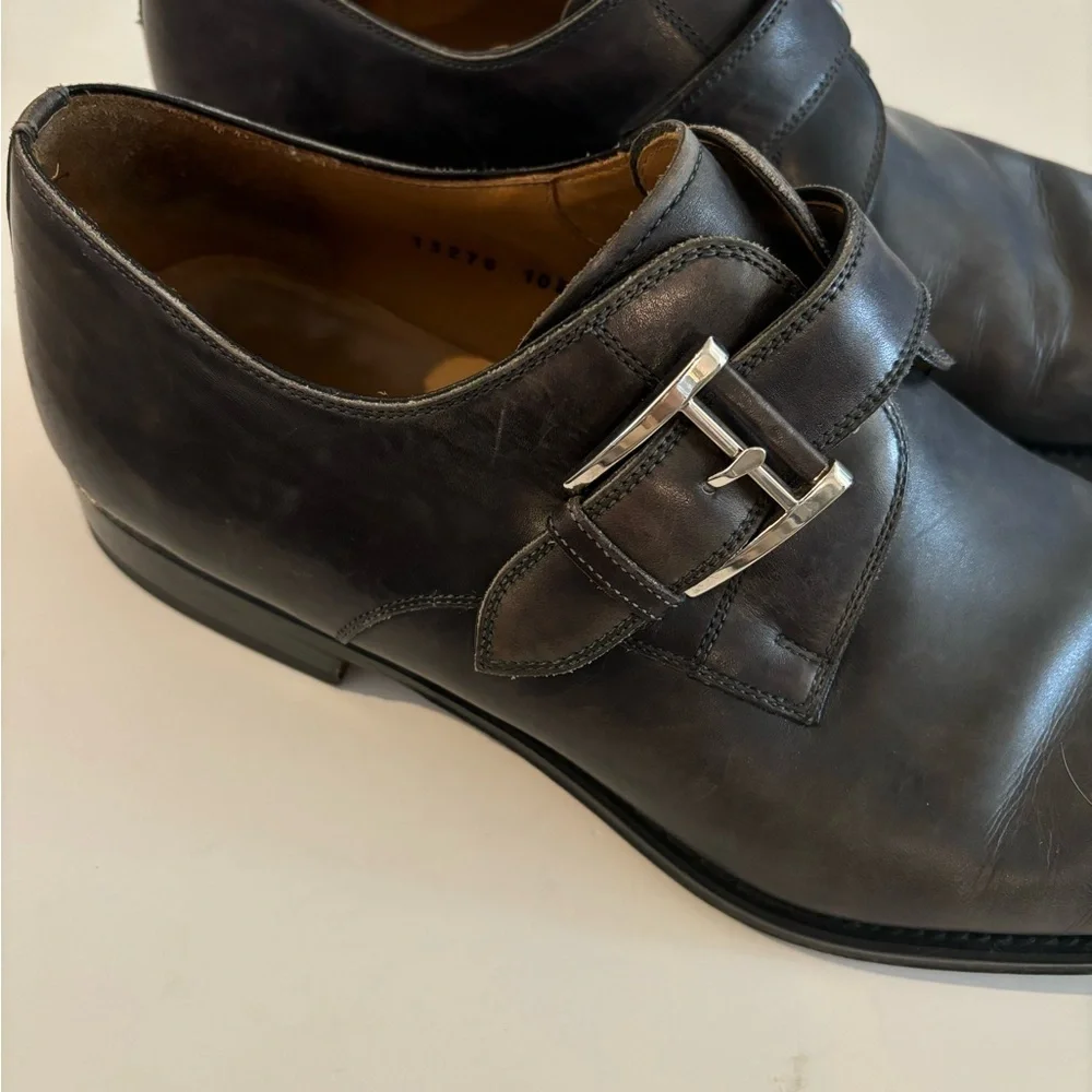 Magnanni Marco Monk Strap Loafers Gray 10.5